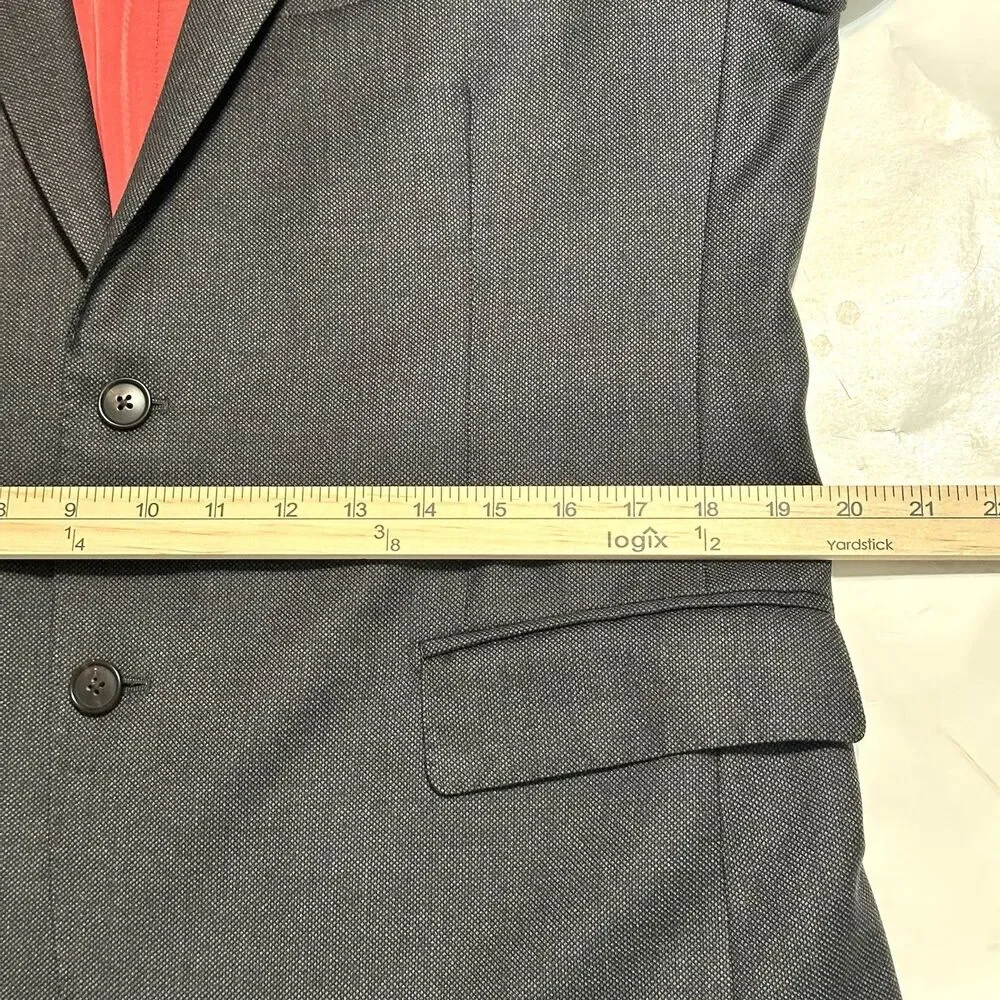 Suitsupply Sienna Canonico Wool Sport Coat Blazer Mens 42R Dark Grey Suit Jacket